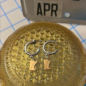 Carrie Fairy Designs Repurposed Silver Hoop Earrings with Minnesota Charms